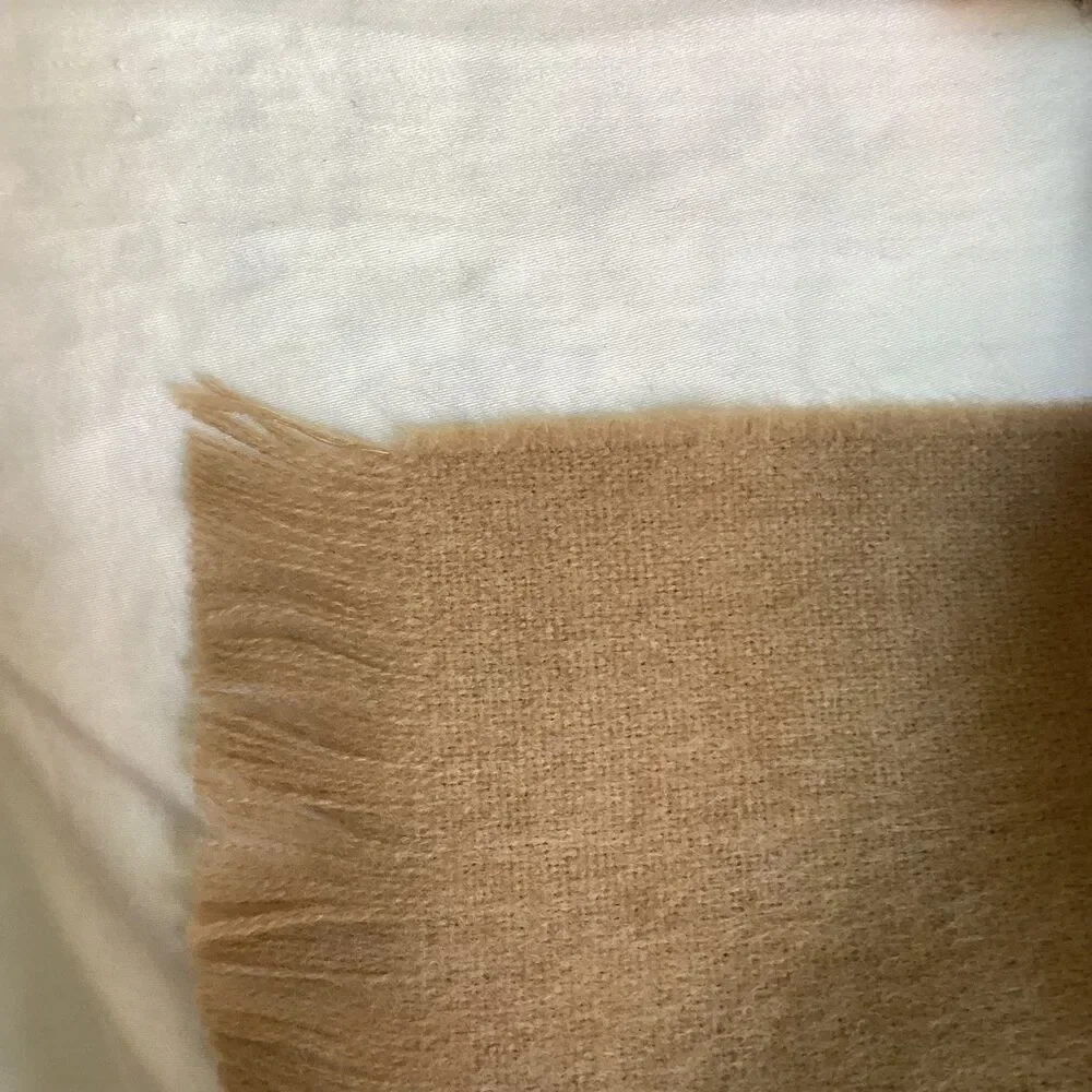 Soft brushed acrylic Brown Stripe Neck Warmer Scarf Vintage 80s abt 11 x 51